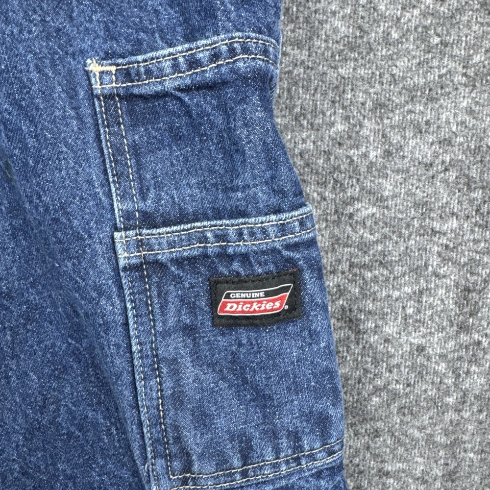 Genuine Dickies Mens Washed Denim Short Loose‎ Fit Carpenter Skater 42x14 - Picture 3 of 6
